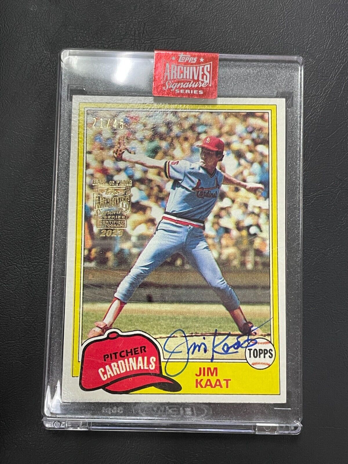 2023 Topps (1981) Archives Signature Retired Series Jim Kaat HOF Cardinals /45
