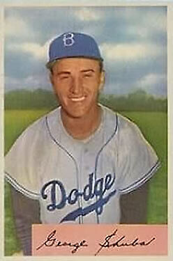 1954 Bowman #202 George Shuba - NM