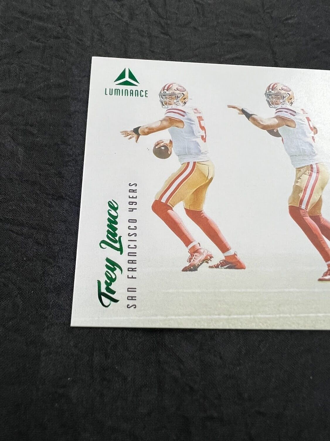 2022 Panini Luminance Trey Lance Vestige VST-TLA Green /10 SSP 49ers