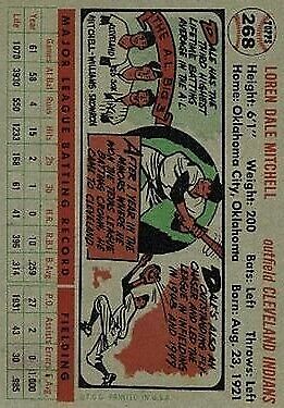 1956 Topps #268 Dale Mitchell - NM
