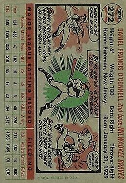 1956 Topps #272 Danny O'Connell - NM