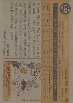 1960 Topps #148 Carl Yastrzemski RS RC - Ex+
