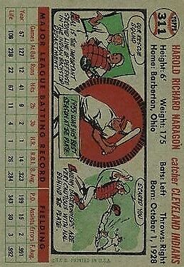 1956 Topps #311 Hal Naragon - NM