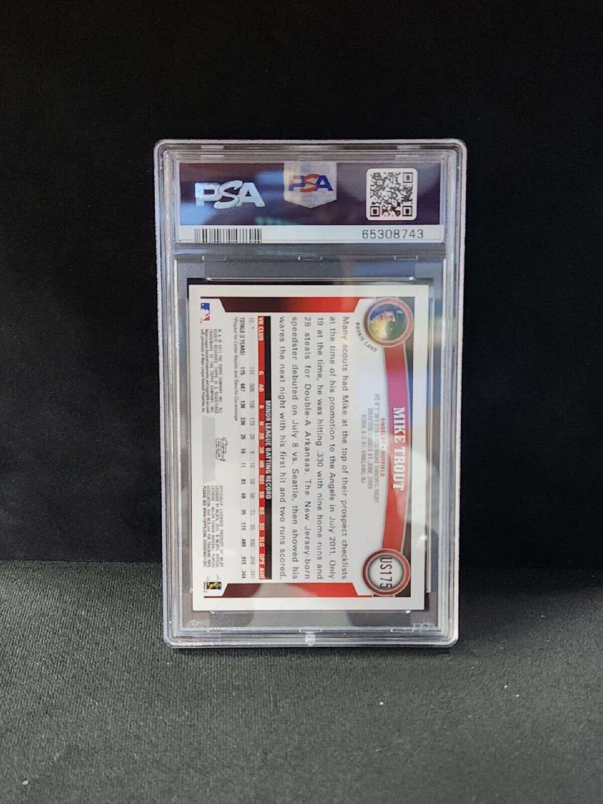 Mike Trout 2011 Topps Update Baseball Rookie Card RC #US175 Graded PSA 6