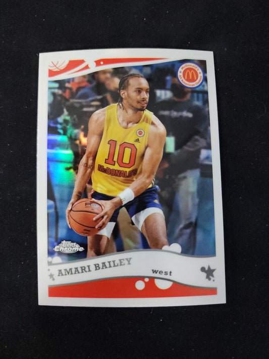 Amari Bailey 2022 Topps Chrome Mcdonalds Basketball Throwback Refractor