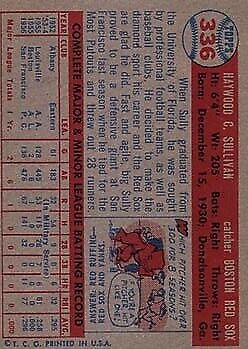 1957 Topps #336 Haywood Sullivan RC - NM