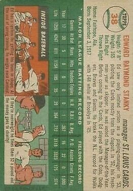 1954 Topps #38 Eddie Stanky MG - Vg+