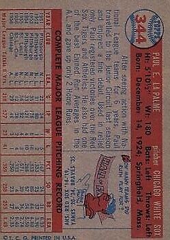 1957 Topps #344 Paul LaPalme - Vg+