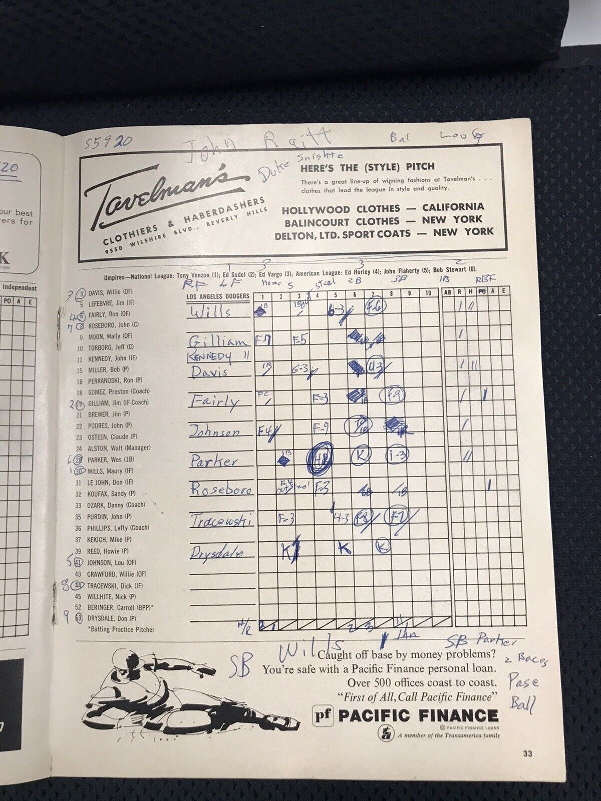 Vintage Out Of This World Series Official Souvenir Program -Twins-Dodgers 1965