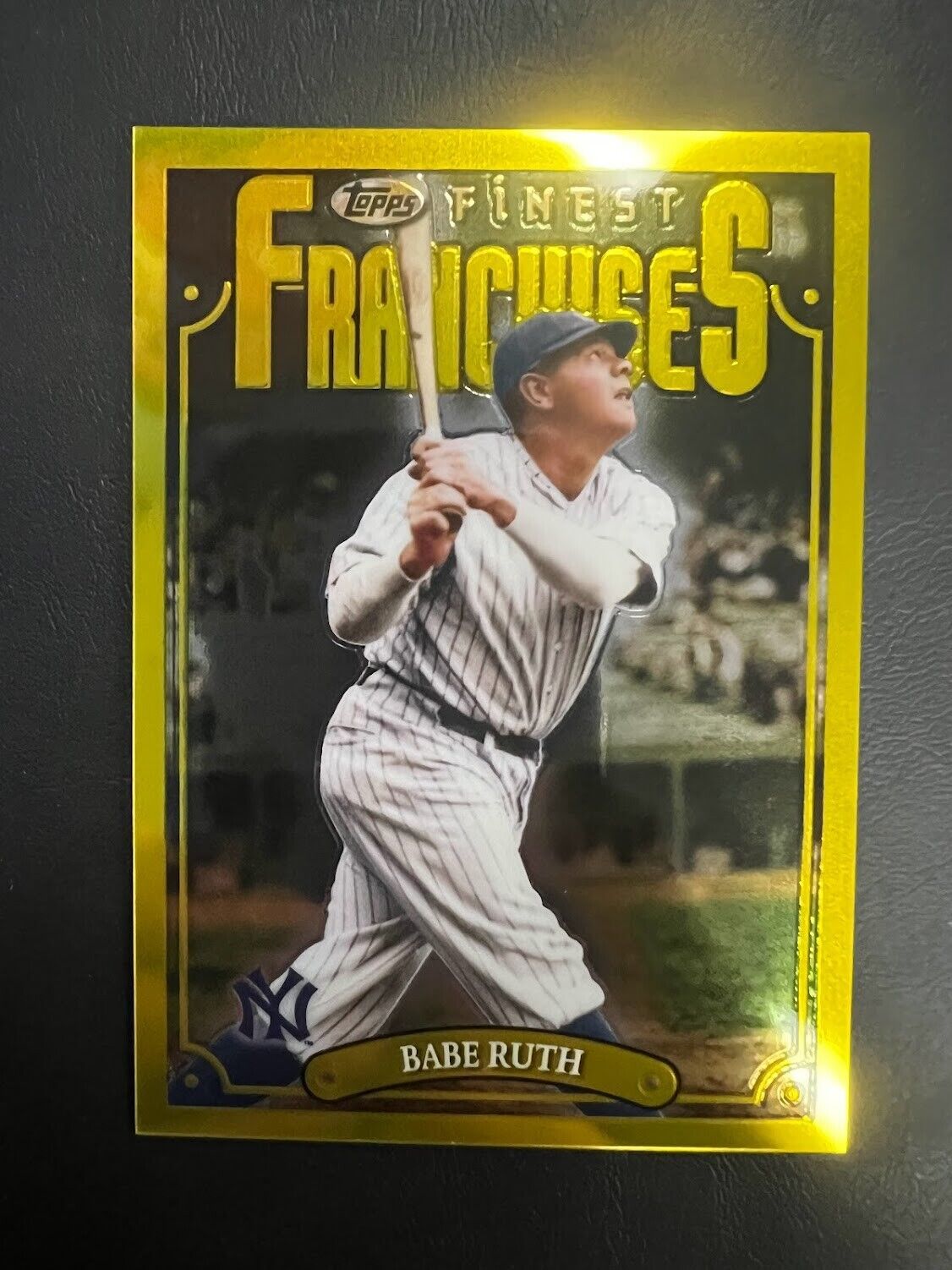 2023 Topps Finest Flashbacks Babe Ruth Gold Border Rare SP Yankees Franchises J