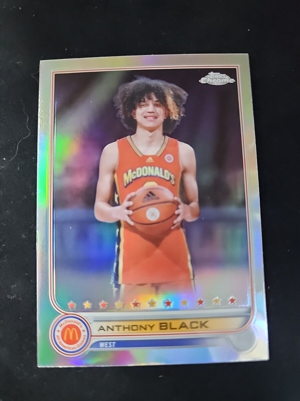 ANTHONY BLACK 2022 TOPPS CHROME McDONALD' S ALL-AMERICAN REFRACTOR RC SP #14