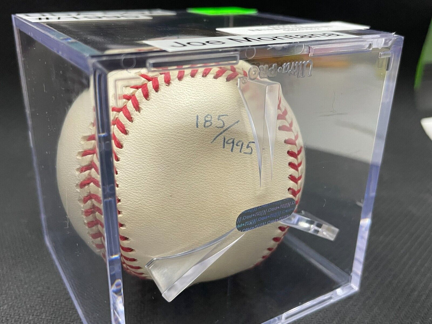 Joe Montana Signed/Auto Baseball UDA COA #'d/1995
