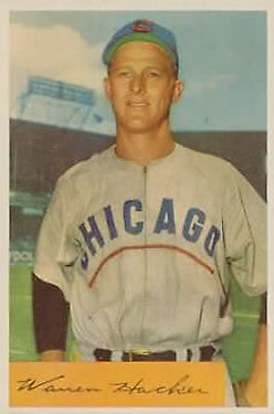 1954 Bowman #125 Warren Hacker - NM