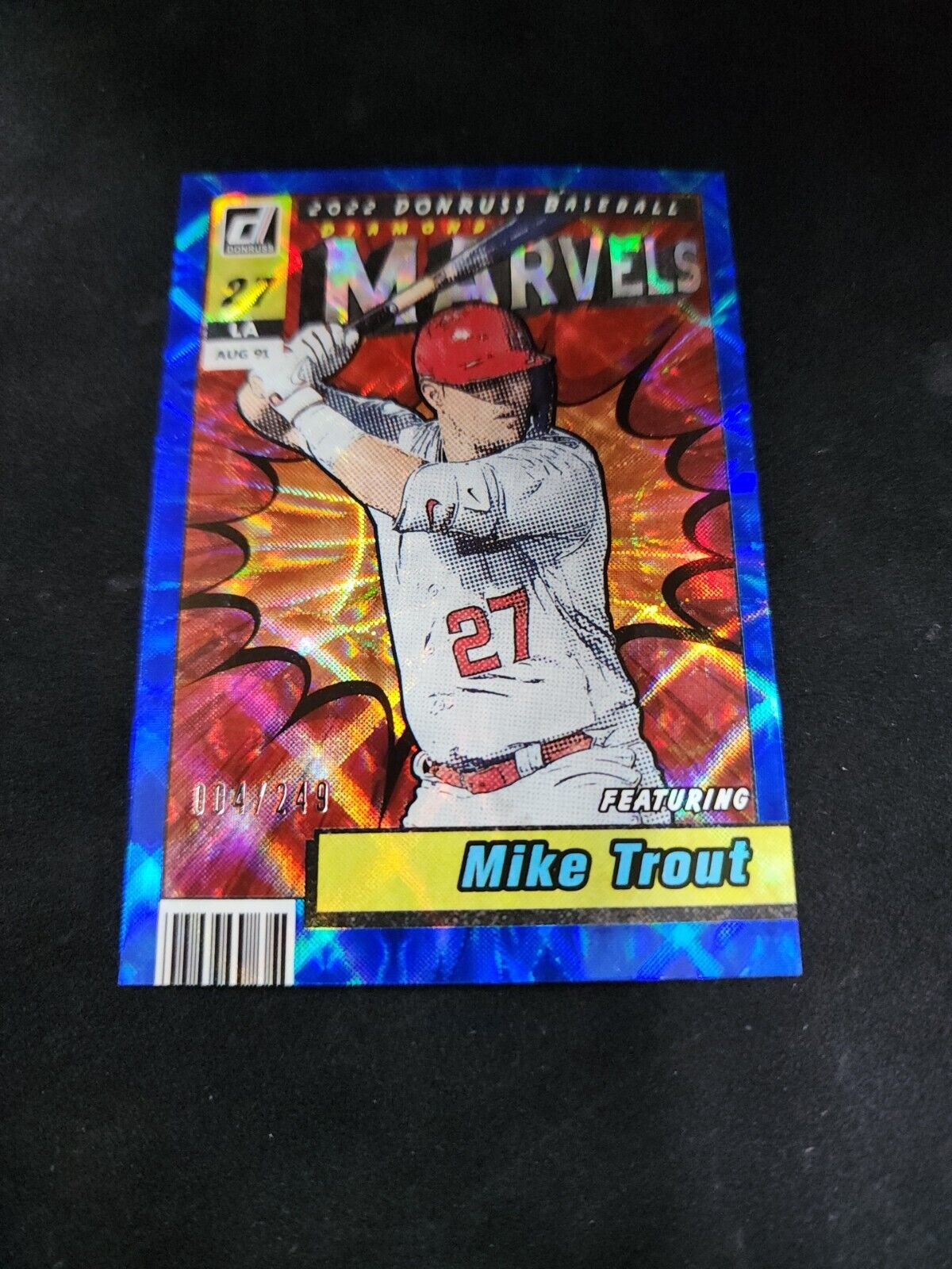 2022 Donruss Baseball MIKE TROUT Marvels Blue /249 SP - Los Angeles Angels