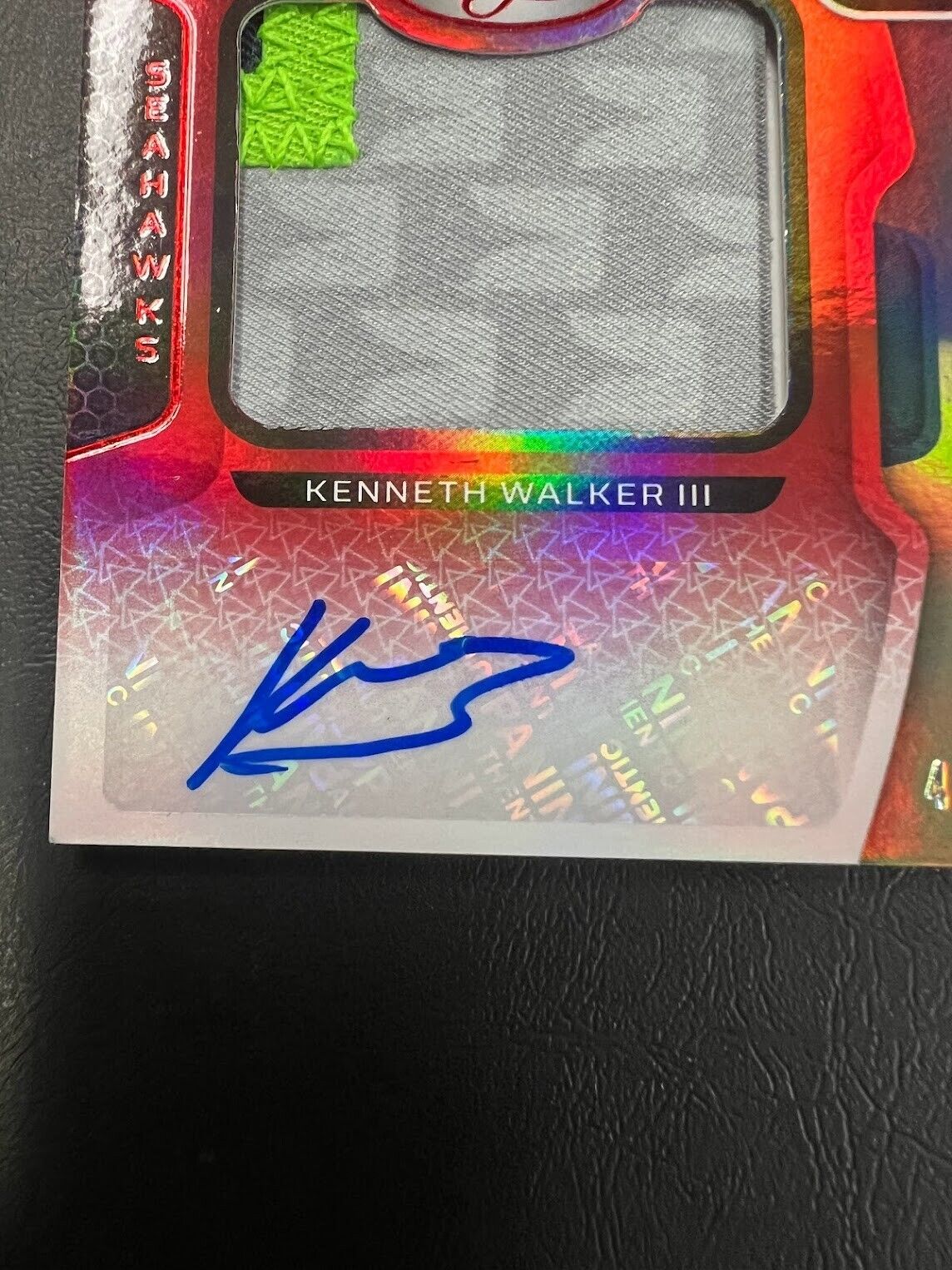 2022 KENNETH WALKER III RPA #'d /99 Red SSP Rookie Patch Auto Certified J