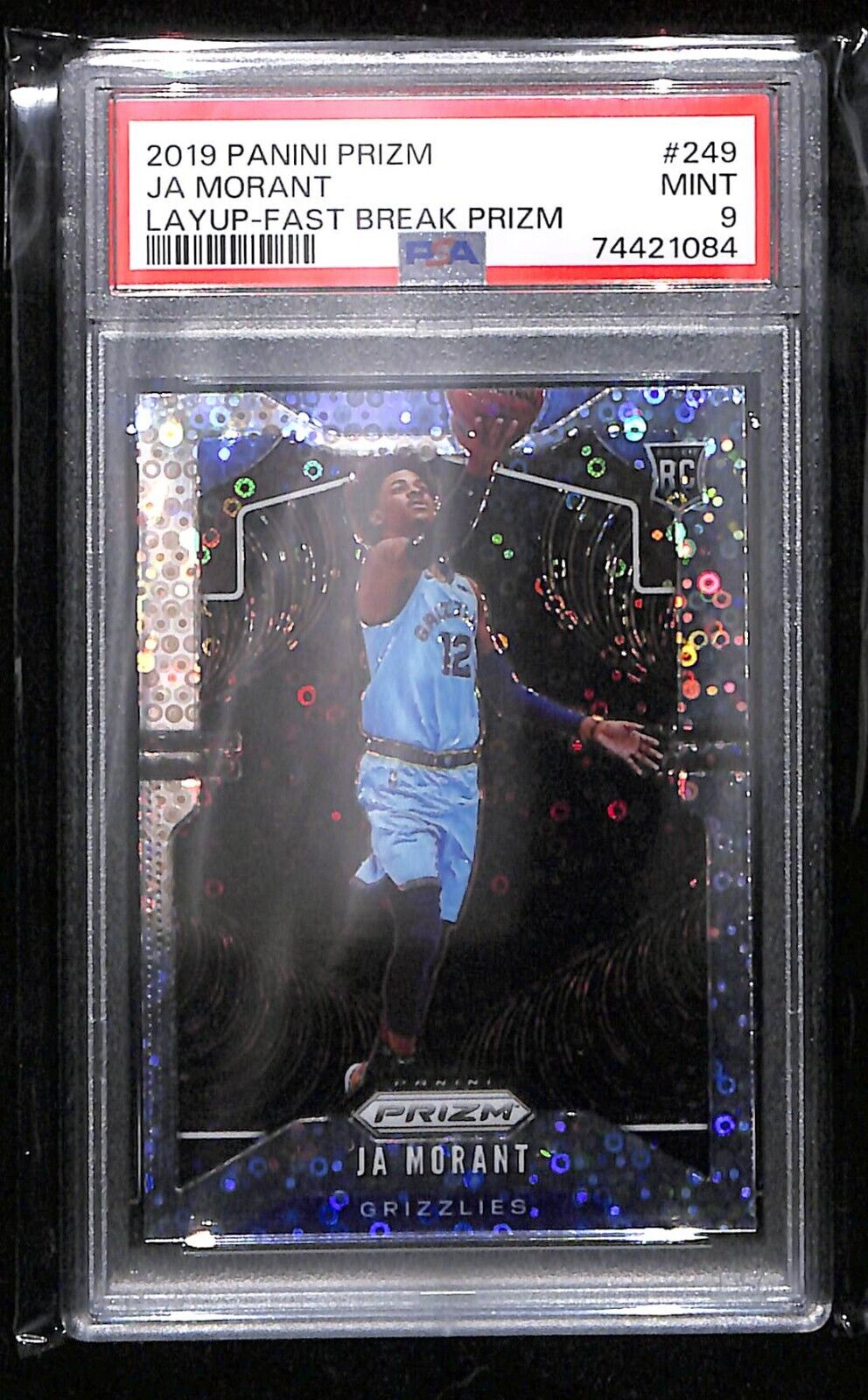 2019 Prizm Ja Morant Fast Break rookie Layup variation PSA 9 grizzlies #294