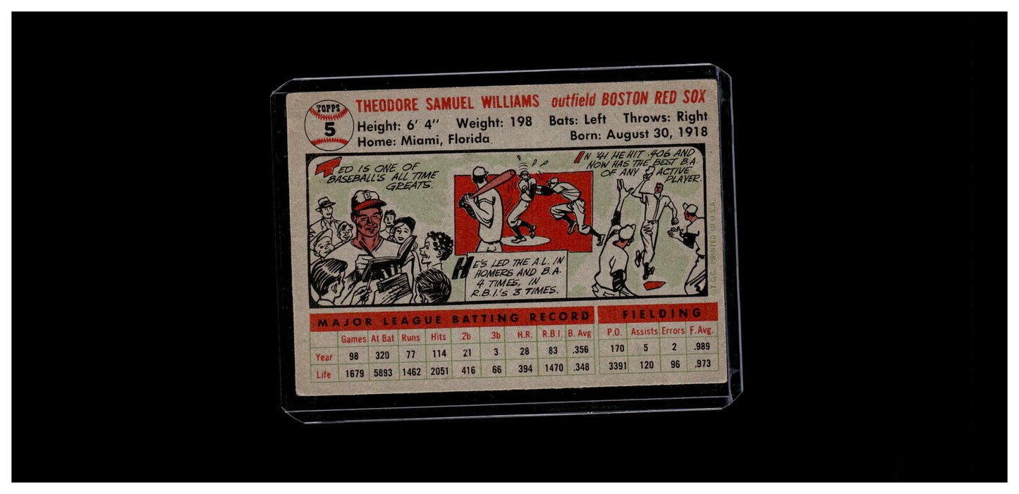 1956 Topps #5b Ted Williams Gray Back