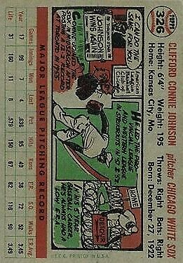 1956 Topps #326 Connie Johnson RC - NM