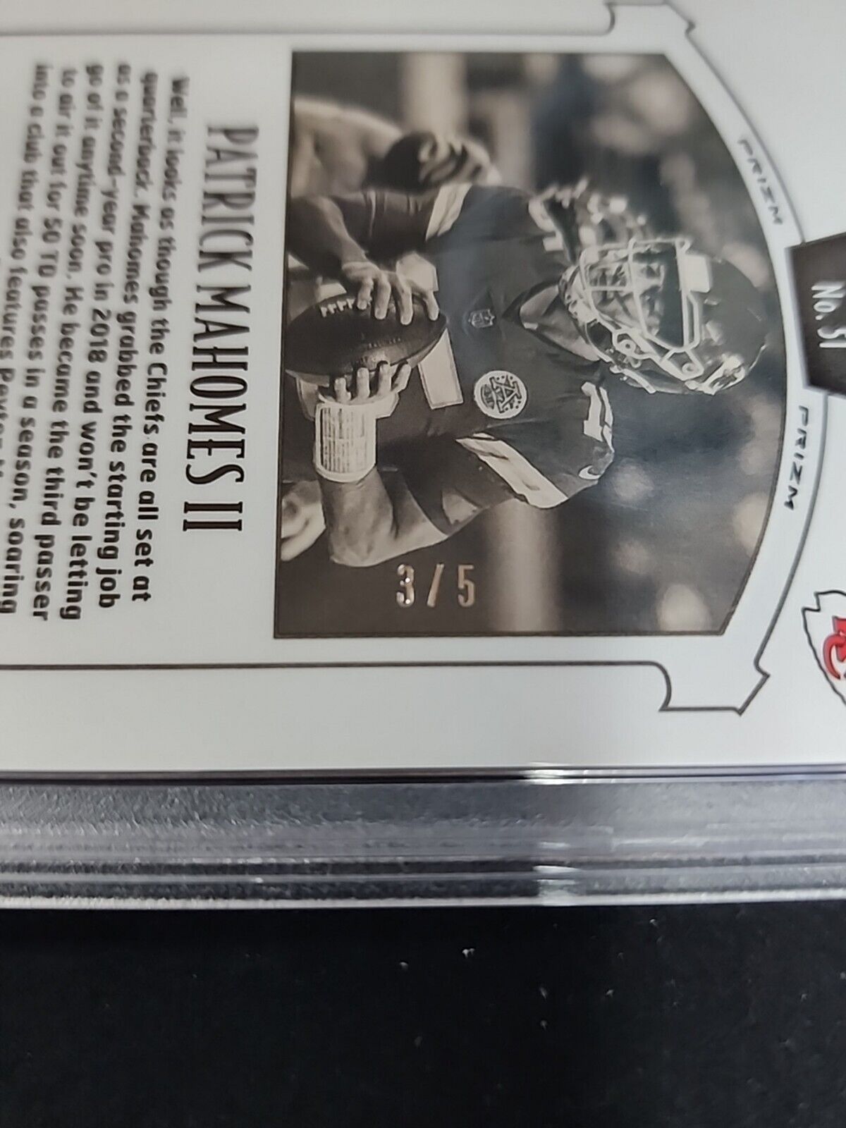 2019 Panini Legacy Premium Penmanship BRONZE #51 Mahomes /5! PSA 1O