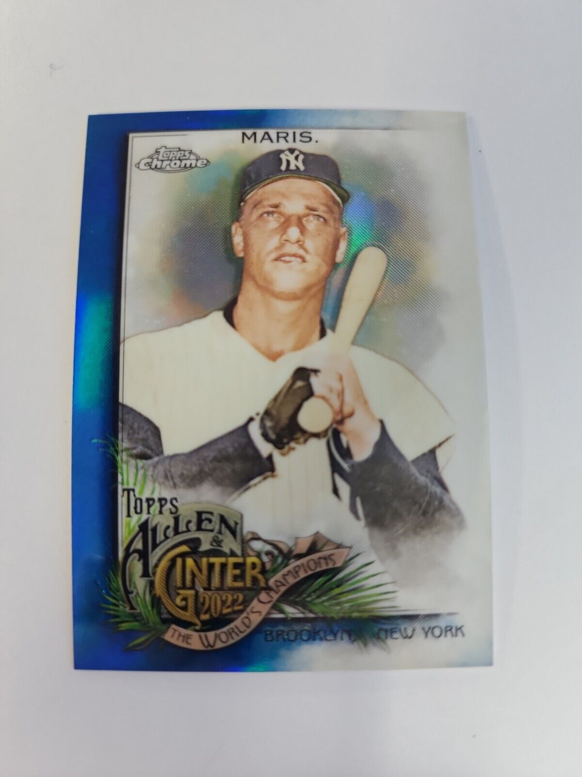 2022 Allen and Ginter Chrome Base Blue #215 Roger Maris /150 - New York Yankees