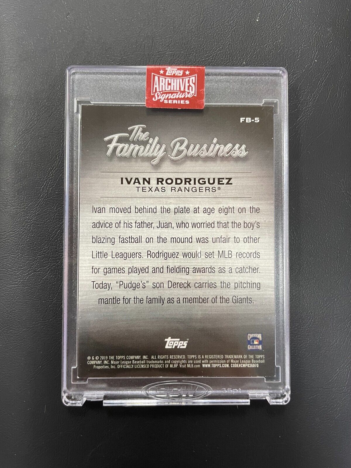 2023 Topps Archives Signature Series IVAN RODRIGUEZ 1/1 Auto