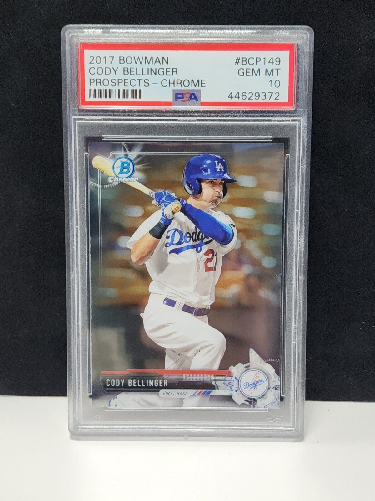 2017 Bowman #BCP149 Cody Bellinger prospects chrome rookie RC PSA 10