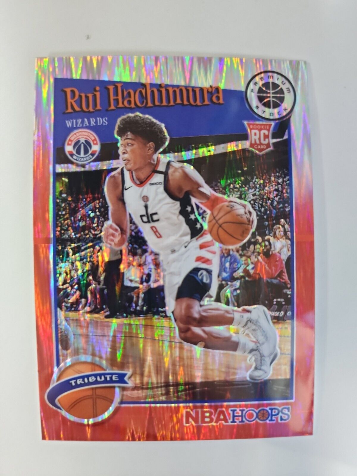 2019-20 Hoops Premium Stock Prizms Red Flash #300 Rui Hachimura Wizards RC