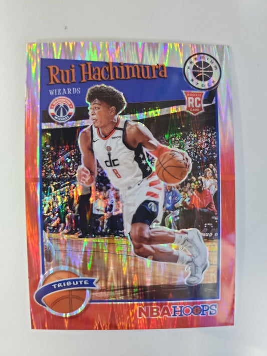 2019-20 Hoops Premium Stock Prizms Red Flash #300 Rui Hachimura Wizards RC