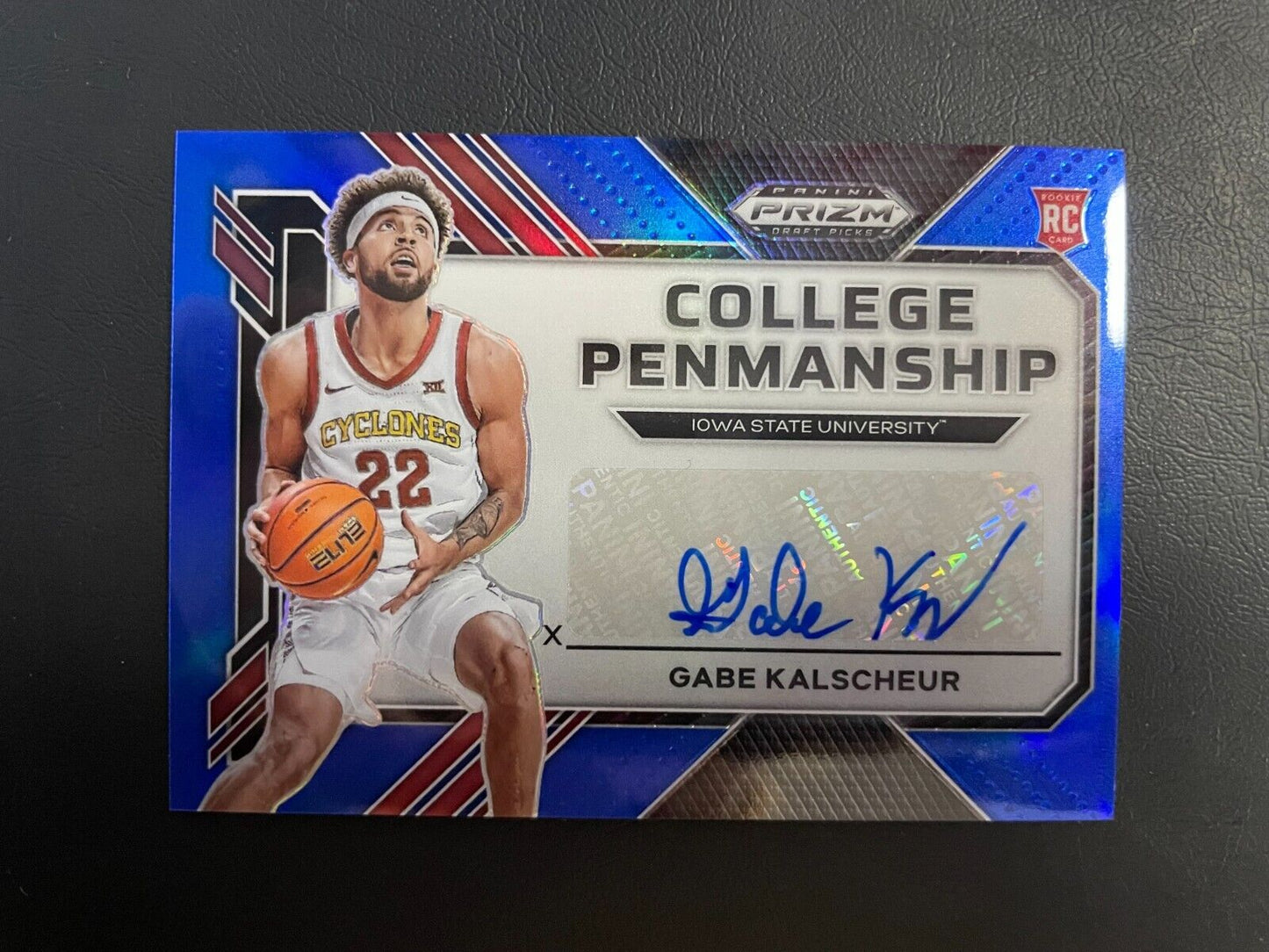 2023 Panini Prizm Draft College Penmanship Gabe Kalscheur RC Auto Blue /149