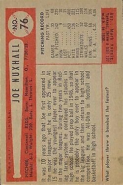 1954 Bowman #76 Joe Nuxhall - NM
