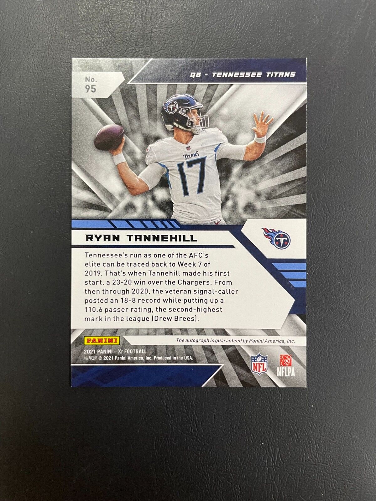 2021 Panini XR Ryan Tannehill Auto /25 Titans