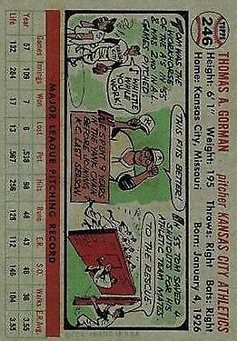1956 Topps #246 Tom Gorman - NM
