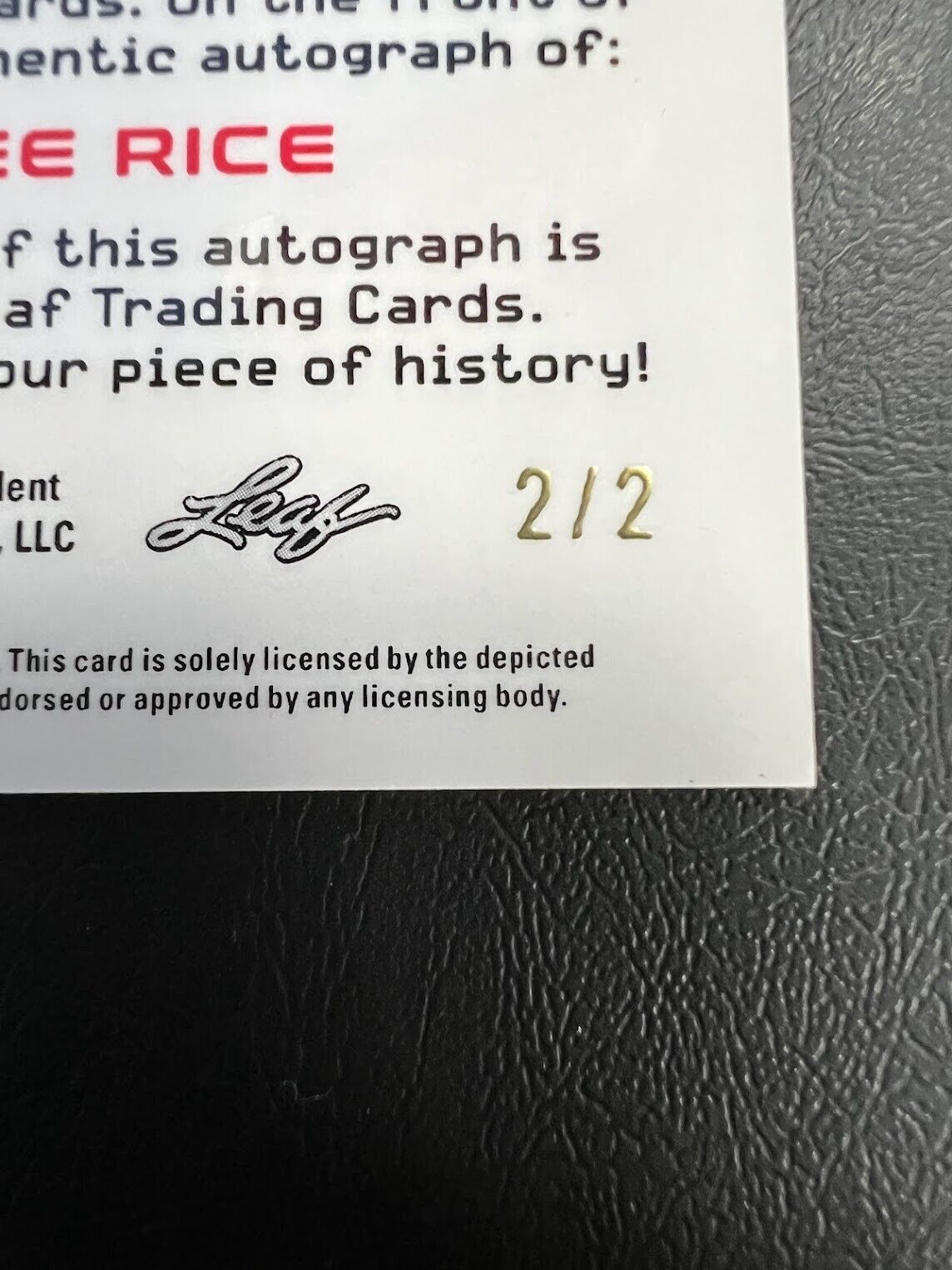 2023 Leaf Vivid Rashee Rice Purple Auto #d 2/2 RC Kansas City Chiefs BA-RR1 J