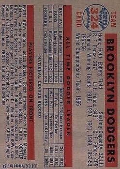 1957 Topps #324 Brooklyn Dodgers TC - NM