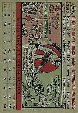 1956 Topps #157 Dick Brodowski - NM