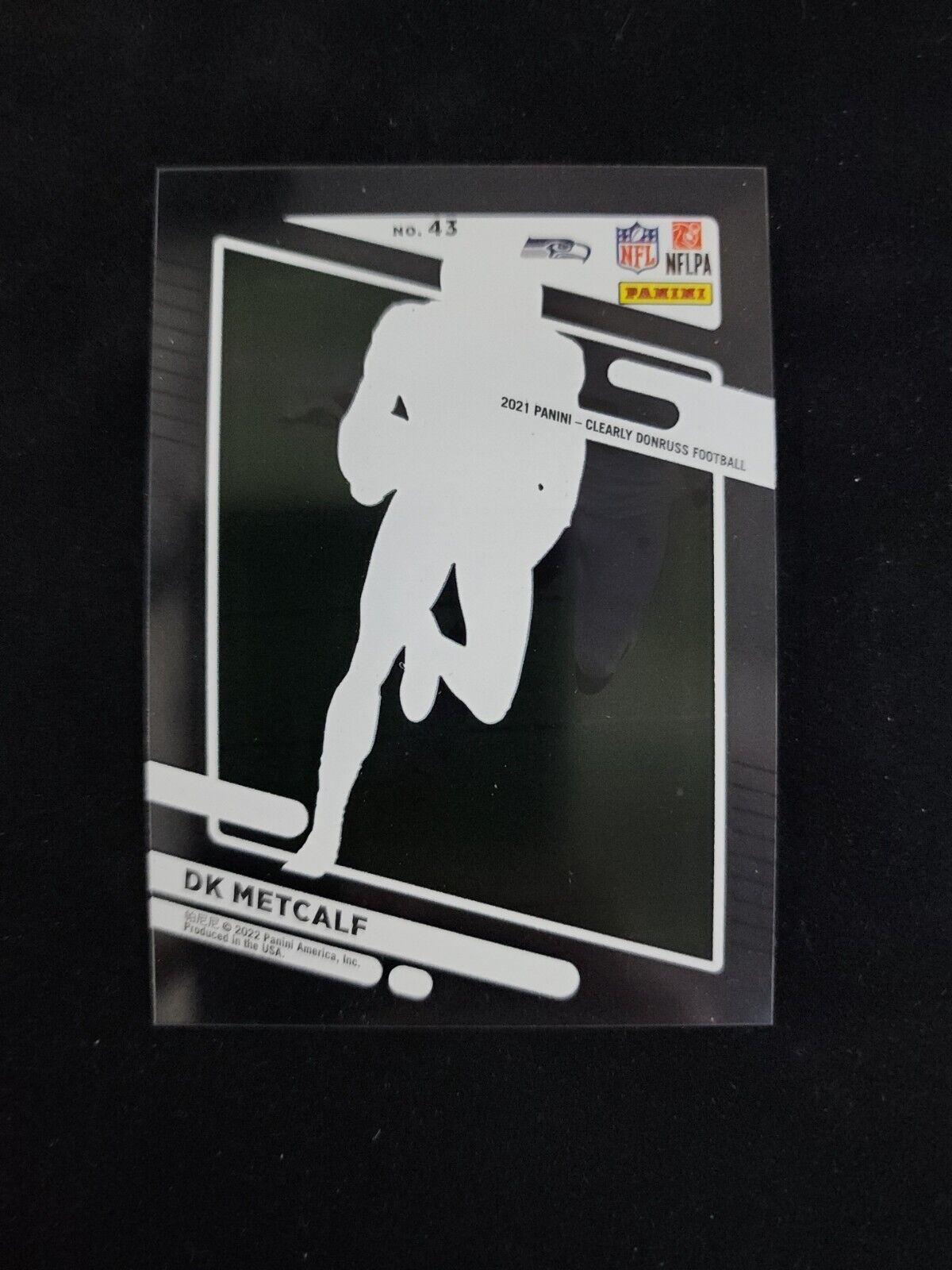 2021 Panini Clearly Donruss Football DK Metcalf #43 Seattle Seahawks Purple