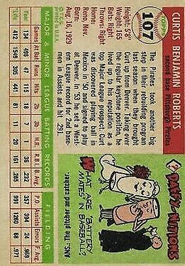 1955 Topps #107 Curt Roberts - NM