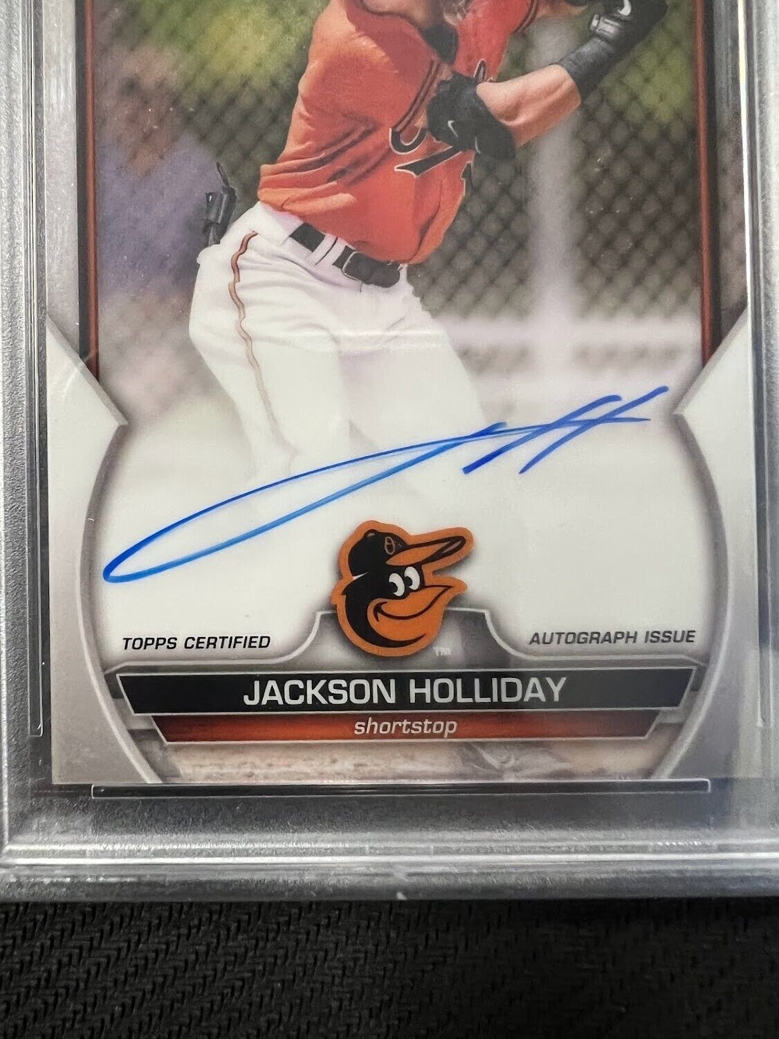 2023 Bowman Chrome Jackson Holliday #CPA-JH Prospect On Card Auto PSA 10 J