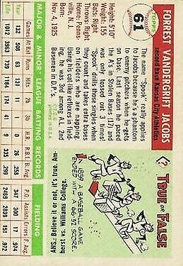 1955 Topps #61 Forrest Jacobs - NM