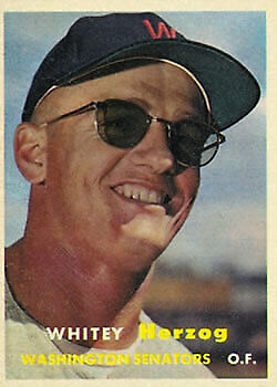 1957 Topps #29 Whitey Herzog RC - NM