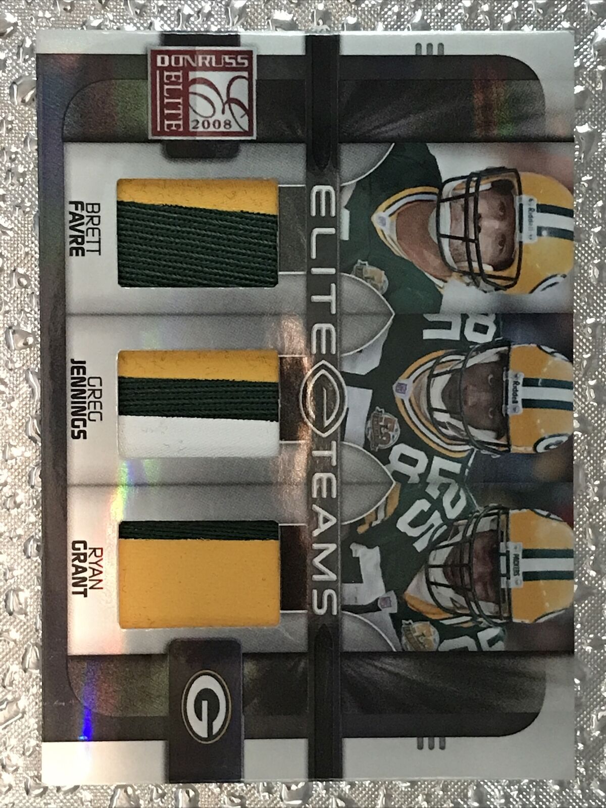 2008 Donruss Elite Teams Jerseys ET-7 PACKERS Brett Favre/Jennings/Grant /50**