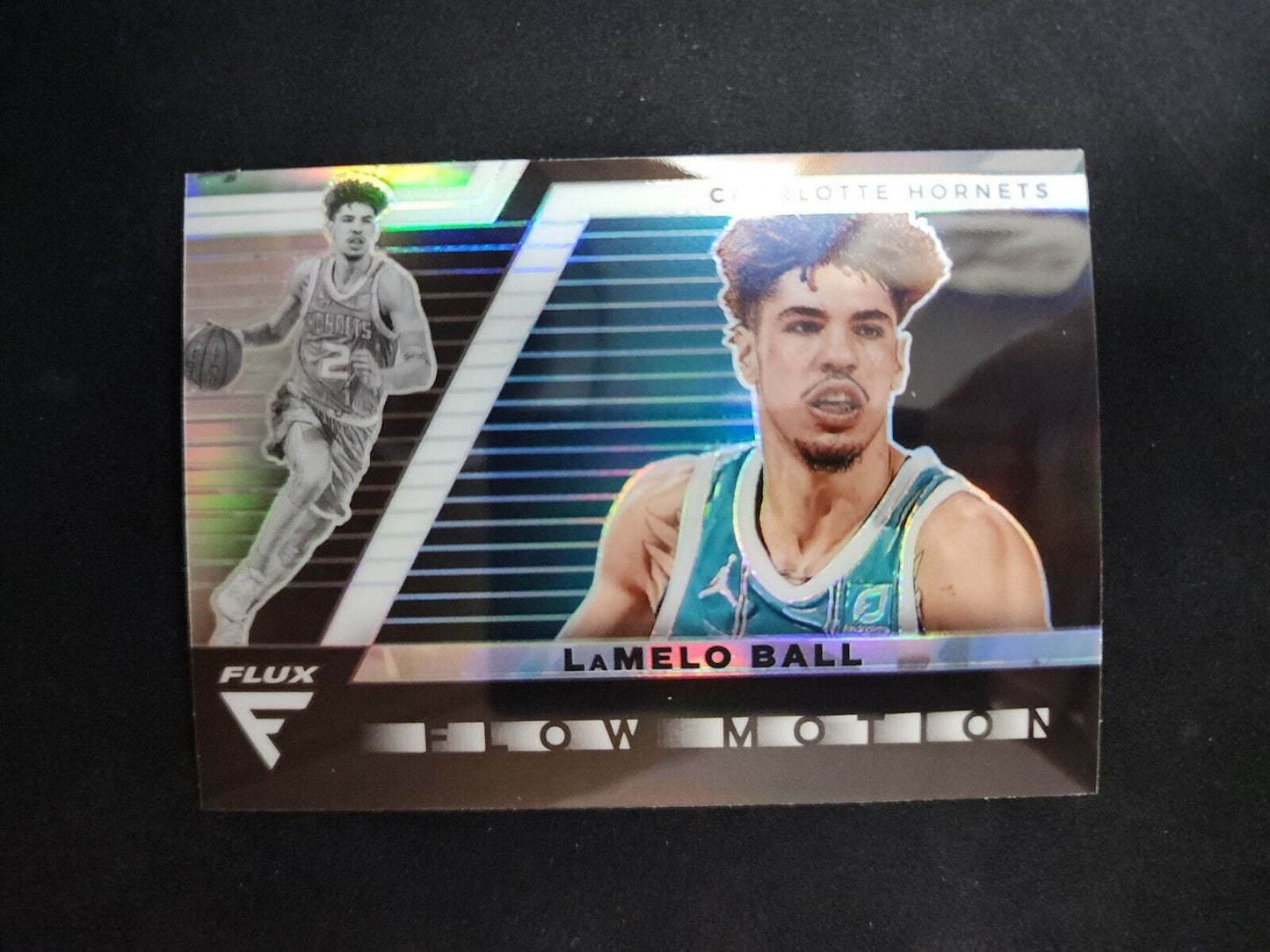 2020-21 Panini Flux Basketball LaMelo Ball Flow Motion Silver Prizm Hornets