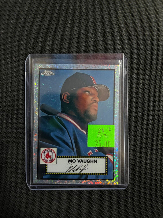 2021 Topps Chrome Platinum Anniversary Mo Vaughn Wave Refractor Auto /70 RedSox