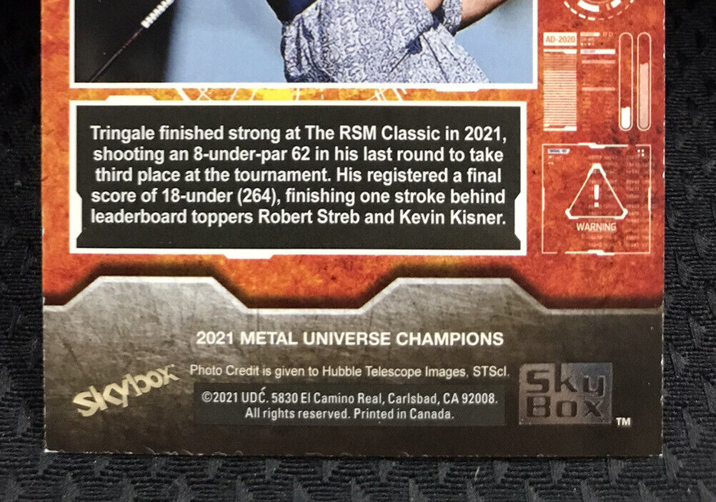 2021 Skybox Metal Universe Champions CAMERON TRINGALE Blue PMG #22/25 GOLF SSP