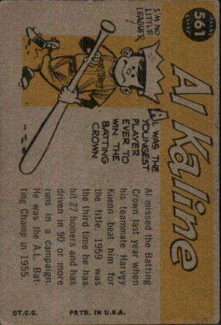 1960 Topps #561 Al Kaline AS - Ex+