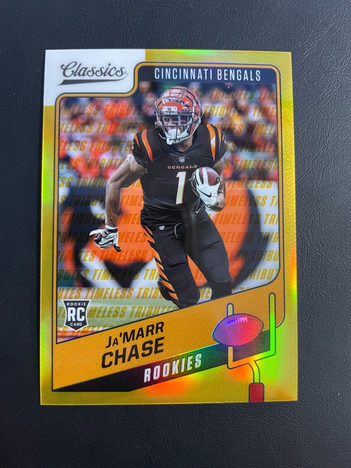 2021 Panini Classics Ja'Marr Chase Gold RC /60 Bengals #157