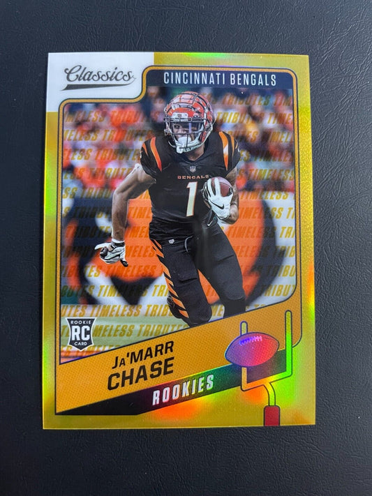 2021 Panini Classics Ja'Marr Chase Gold RC /60 Bengals #157