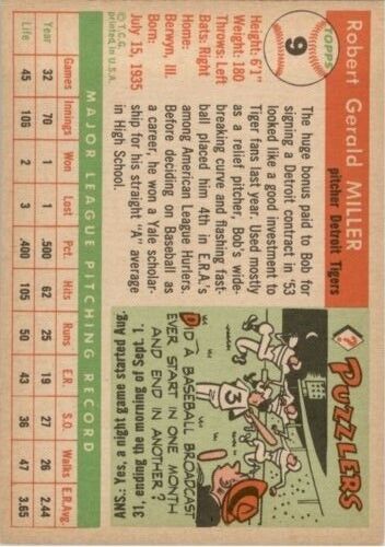 1955 Topps #9 Robert Miller - NM