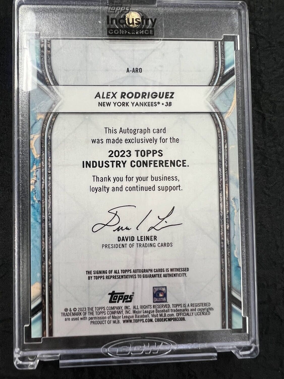 2023 TOPPS INDUSTRY ALEX RODRIGUEZ AUTOGRAPH AUTO YANKEES #D 3/5 Sticker Seal