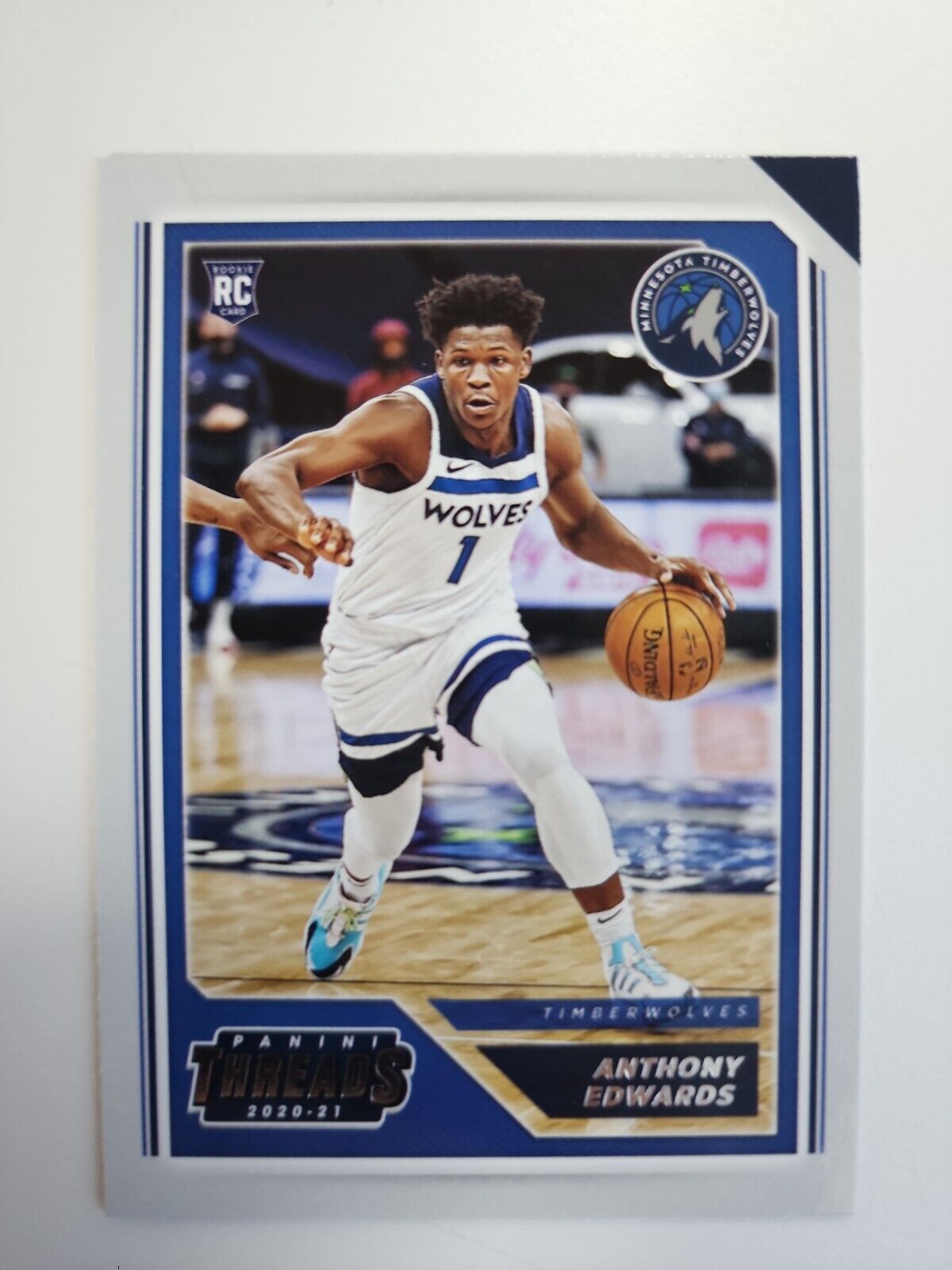 Anthony Edwards Minnesota Timberwolves, 2020-21 Panini Threads, RC #87